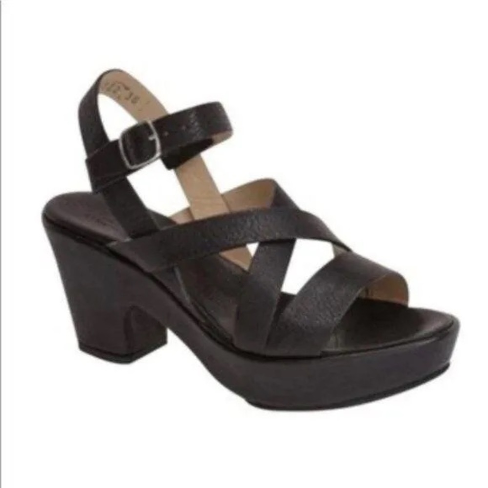 Attilio Giusti Leombruni Laurel Platform Leather Sandals Size 40 US 10